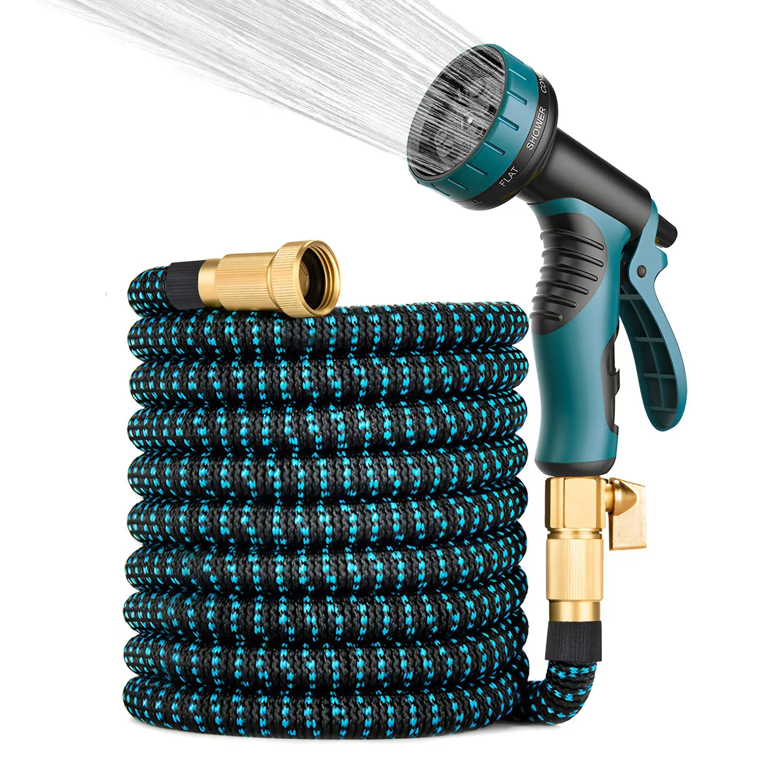 100ft Garden Hose with Sprayer & Accessories, Multifunctional Household Gardening Hose, High Pressure Water Sprayer, Garden Hose with Storage Bag