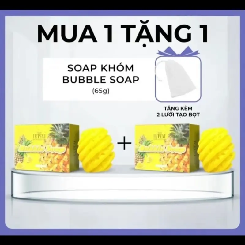 (MUA 1 TẶNG 1) Soap Trái Khóm Hỗ Trợ Sáng Da = Xà Bông Tắm Hỗ Trợ Sáng Da 65Gram - Le'Peau 0