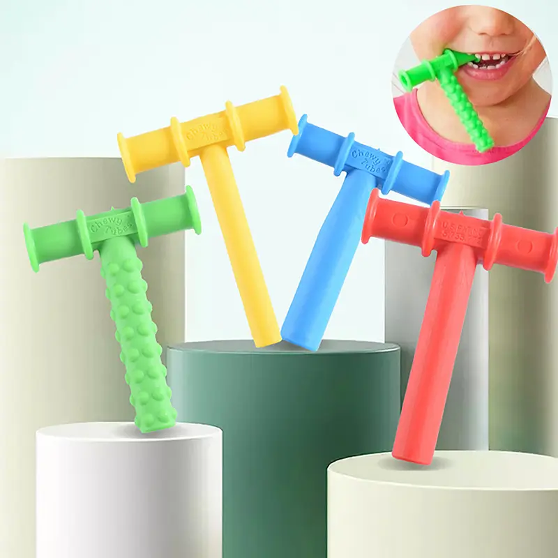 Kid Chewing Tube Speech  Teeth Massager Children Talk Tools For Autism Sensory Speak Oral Muscle  Training