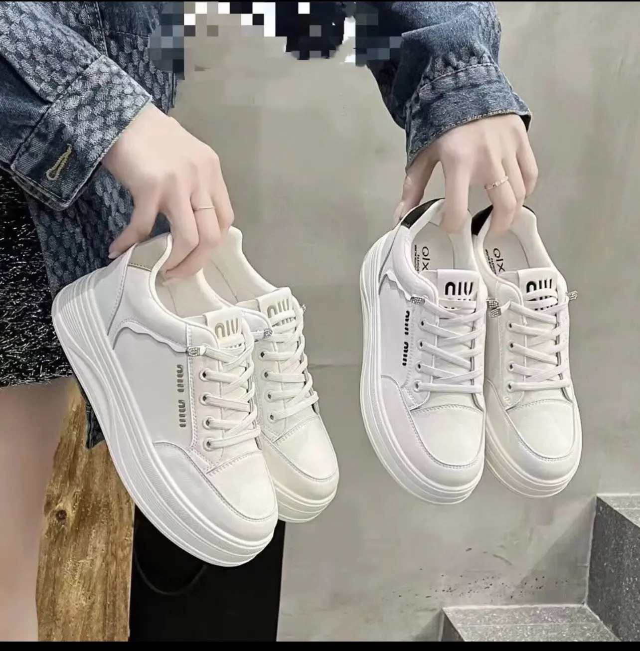 (tăng 1 size)T.Y.T Store -Giày độn đế nữ (đế 4cm + lót độn 2,5cm=tổng độn 6,5cm) hottrend 2025 -GTT.39 GTT.28