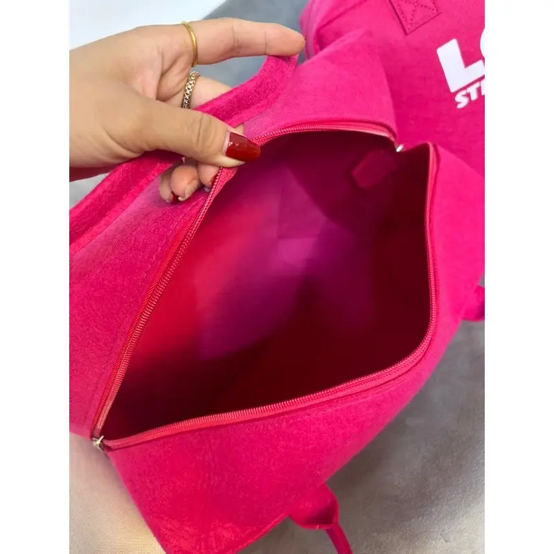 Túi Du Lịch Cỡ Lớn Bằng Vải Nỉ Họa Tiết Hoạt Hình Gấu Dâu.ĐA.A2.aquyen Bag Hoa 925 6