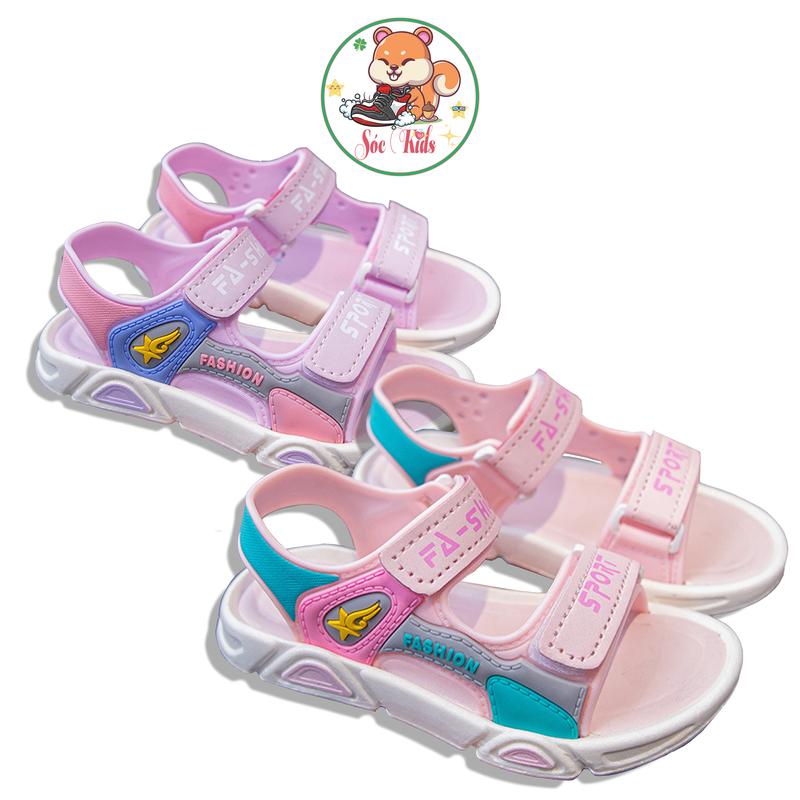 Dép quai hậu bé gái - Sandal học sinh BS-187 nữ - Chất liệu cao cấp êm mềm dễ đi - Quai dán tiện lợi