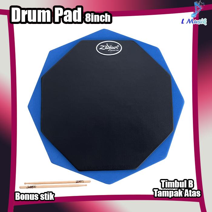 PAD DRUM 8IN LATIHAN STICKING DRUM PAD 6