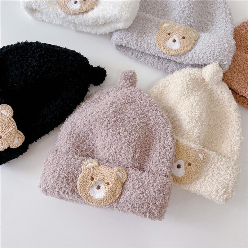 Brownieground 0-2 Tahun | Kupluk Rajut Anak Bayi Laki Laki Dan Perempuan Motif Rajut Bear Lucu Import Korea Tp-3548 2