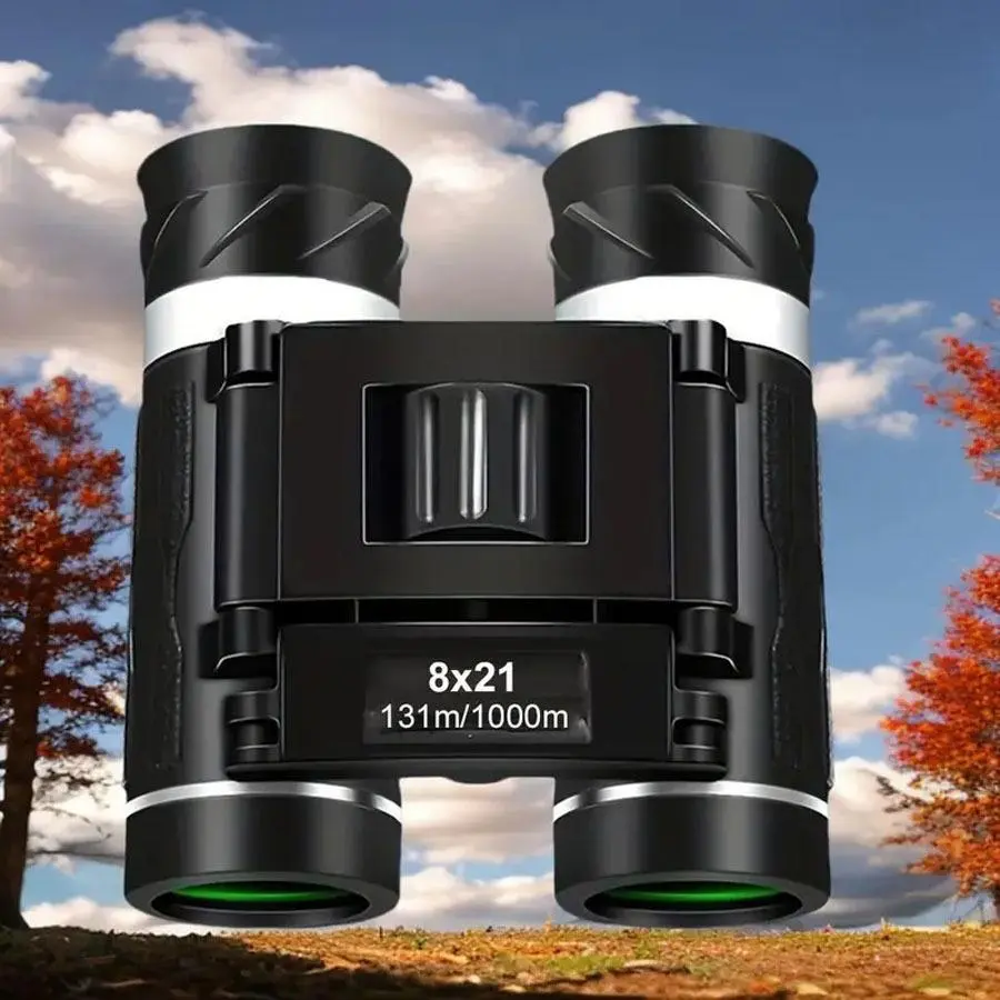 Portable Binoculars, High Definition Binoculars, Outdoor Binoculars for Hiking, Camping, Sports and Animal Observation, Ideal Gift for Festival