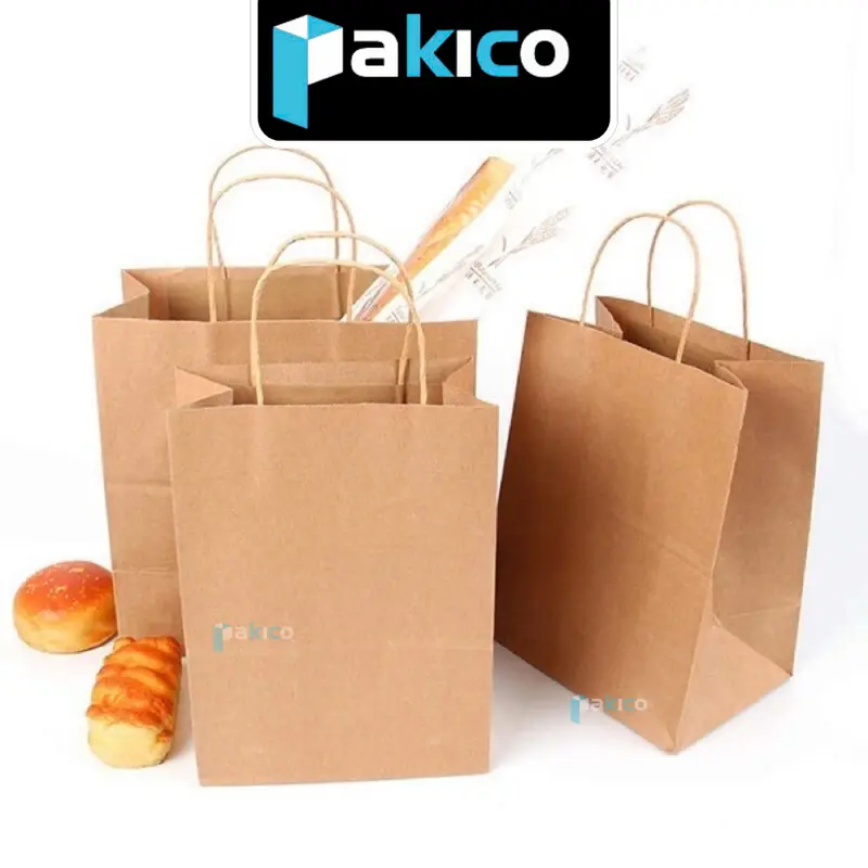 Túi Giấy Đựng Quà Tặng Mini/ Size To - Túi Giấy Kraft Đựng Quần Áo/Thực Phẩm  - Túi Giấy Xi Măng PAKICO 3