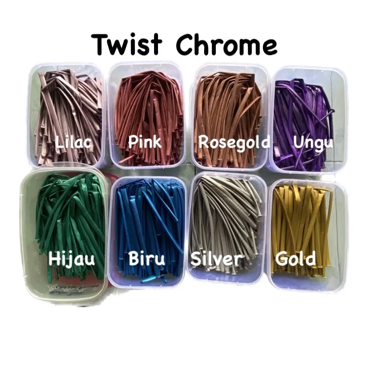 BALON TWIST / CACING CHROME HARGA PER 10pcs YAA