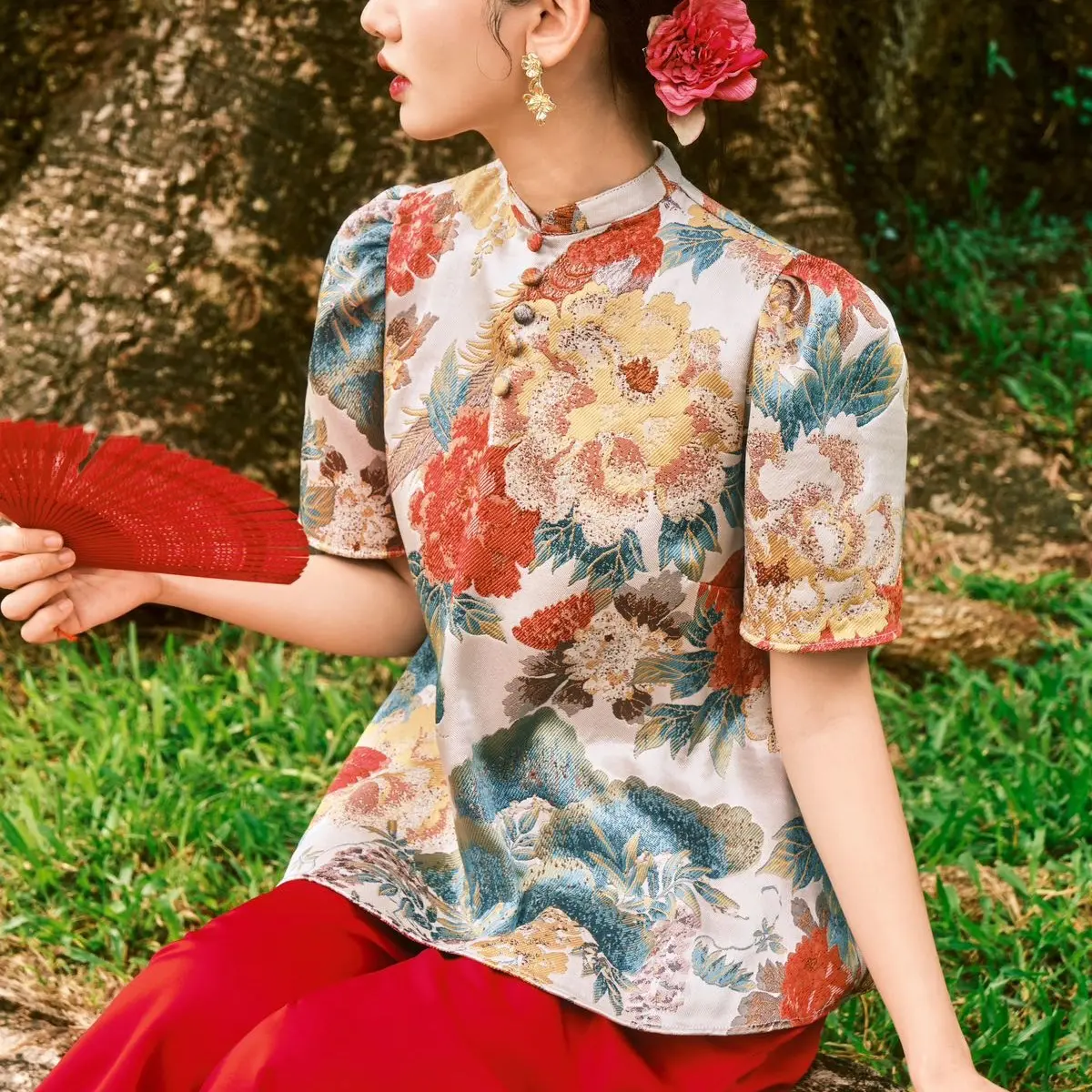 SAP-Áo Gấm thêu lonng phụng Phong Hoa/Tuyết Hoà (chỉ áo)