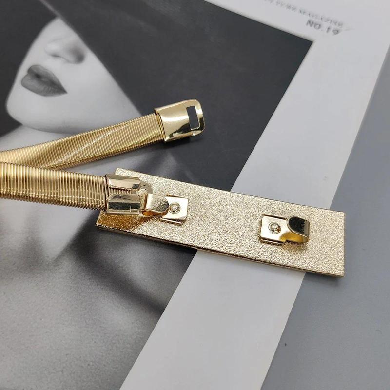 Product Introduction of Fashion Casual Rhinestone Metal Elastic Belt Female Waist Chain High Quality 3