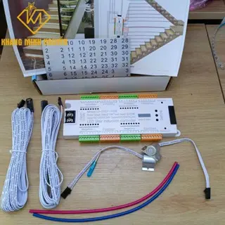 Cảm biến bước chân tự động sáng đèn cầu thang 12V-24V dùng cho 32 bậc, công tắc cảm biến cầu thang thông minh