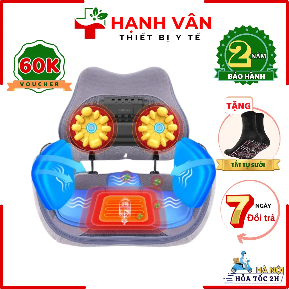 Đệm Ghế Massage Thư Giãn Thắt Lưng Mông Đùi Cao Cấp, Máy Massage Mông Đa Năng Misuko IJ-P7 MÓN QUÀ SỨC KHỎE CAO CẤP