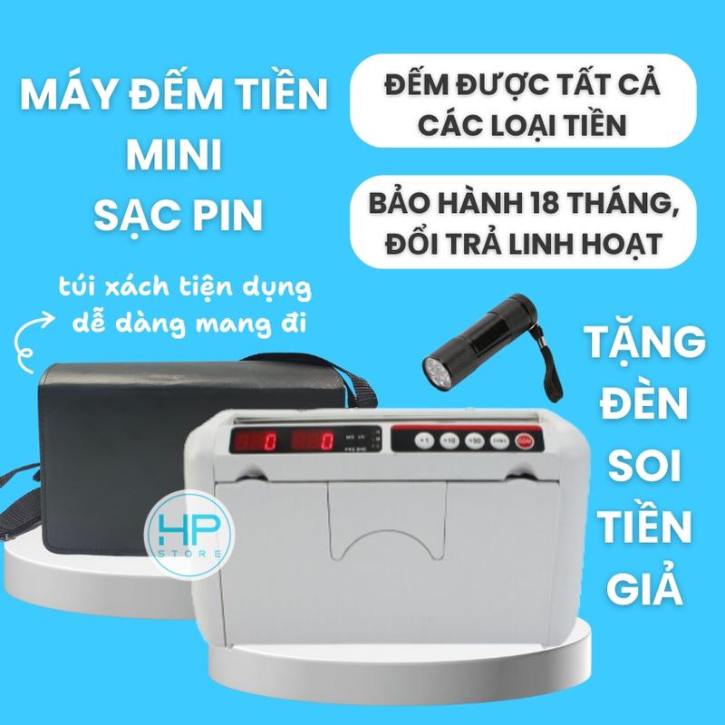 Máy đếm tiền mini dùng pin, nhỏ gọn, tiện ích