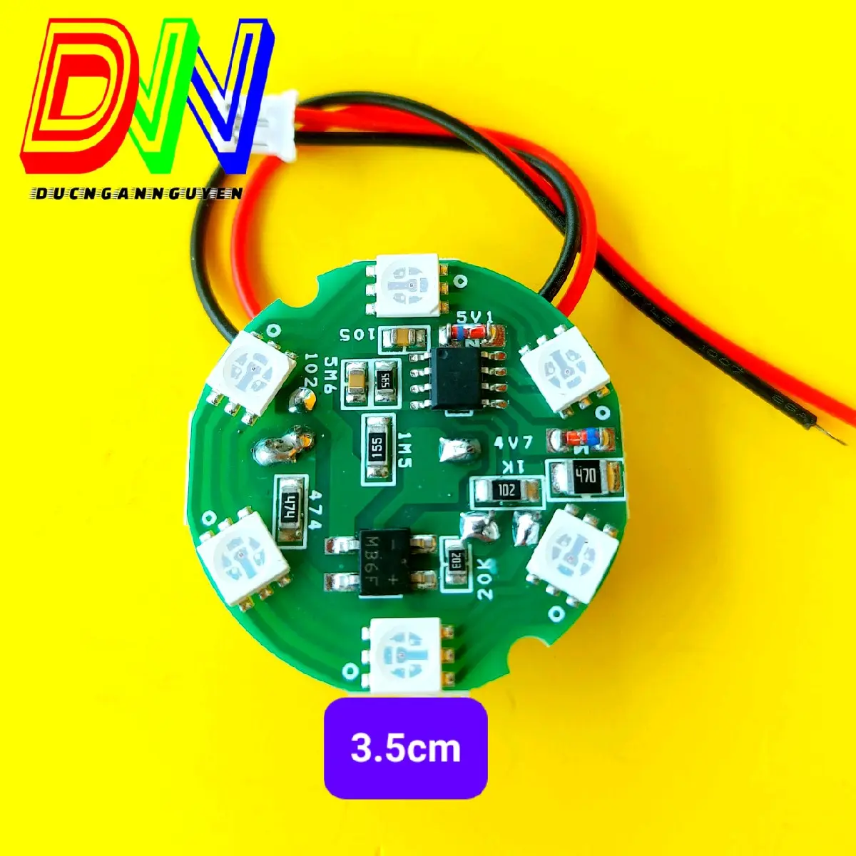 Mạch 06 Led 3,5cm Tự Động chuyển màu cho đèn thờ cúng