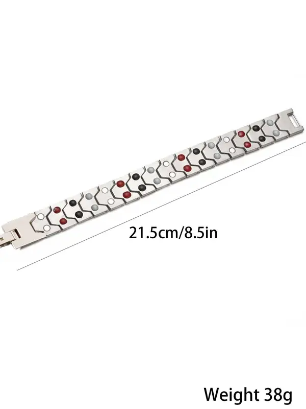 Men's Boho Style Magnetic Bracelet, Fashionable Alloy Bracelet for Party, Daily Clothing Decor, Trendy All-match & Exquisite Jewelry for Birthday Gift, Stackable Bracelets 5