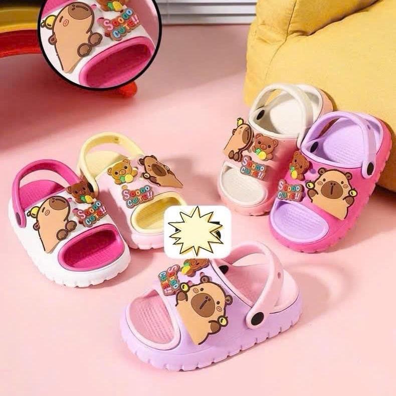  Dép BÁNH MỲ cho bé gái  hoạ tiết gấu kuromi siêu xinh 