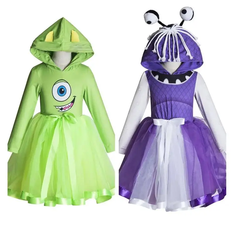 Green Monsters University Sulley Costume Mike monster costume Halloween Monsters Inc. Toddler Boo Costume tutu dress