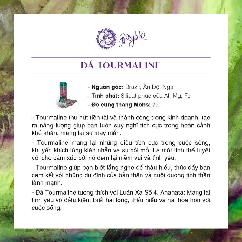 {oo89}   Bông Tai Minimalist Đá Tourmaline Nhiều Màu Thiên Nhiên SP005066 Gypsy.lala 3