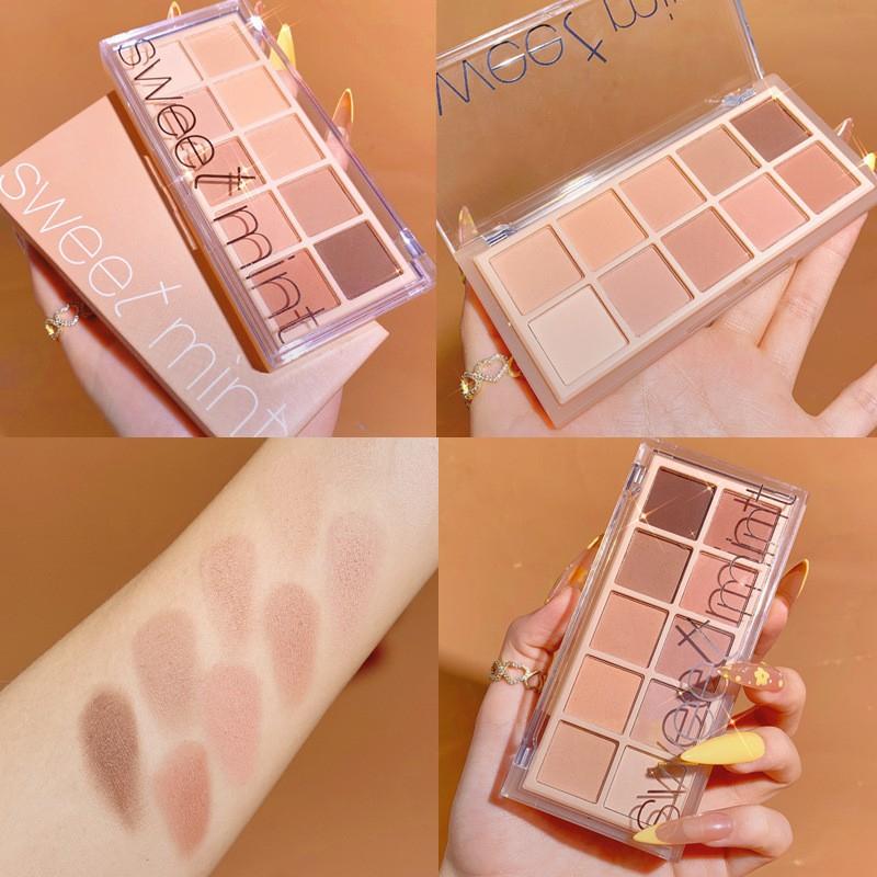 Product Introduction of Mắt nói lời chưa cần lời  Phủ bóng là tỏa sáng! Bảng phấn mắt nhũ kim tuyến Sweet Mint 10 ô, Phấn mắt 10 ô Sweet Mint lên tone màu cực đẹp siêu xinh bảng  ấm  mona nước  tẩy  trang  b5  son mi  giả  hoa  quỳ  tử  dino  215  biết romand  25 sonduongmoi 21