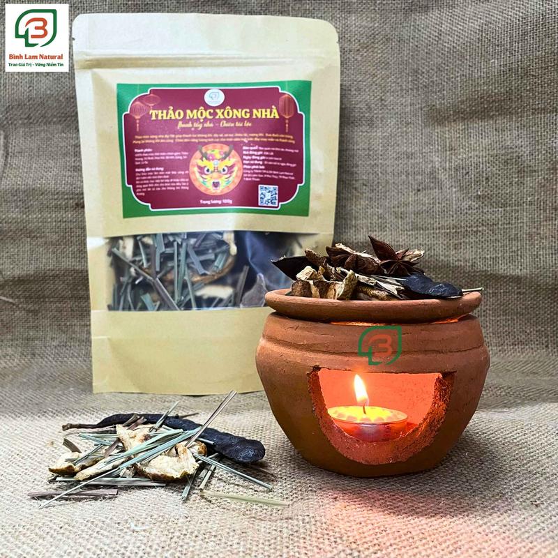 [Bảo hành bể vỡ] Bếp Xông Thảo Mộc, Bếp Xông Bồ Kết nắp rời, Gốm Chăm thủ công, decor xinh xắn, siêu bền, chịu nhiệt, giá sỉ tại lò Bình Lam Natural - Nhiều size