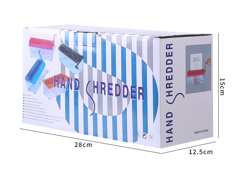 Product Introduction of Office And Household Small Manual Shredder, Mini A6 File Hand Shredding Tool 3