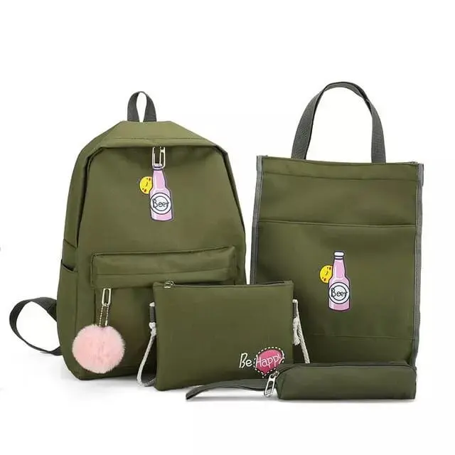 TAS RANSEL 4 IN 1 TERBARU TAS RANSEL KEKINIAN TAS SEKOLAH TAS REMAJA TAS SMP SMA TAS SEKOLAH MOTIF JEPANG Wanita 5