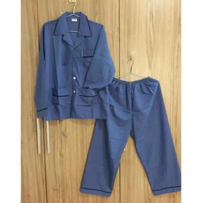 (1 màu Tây dài)Đồ bộ pijama nam trung niên cao cấp màu trơn chất vải kate thoáng mát  Có Túi