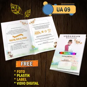 (HARGA PER 100 PCS) undangan khitan model terbaru, undangan sunat kekinian, undangan khitanan