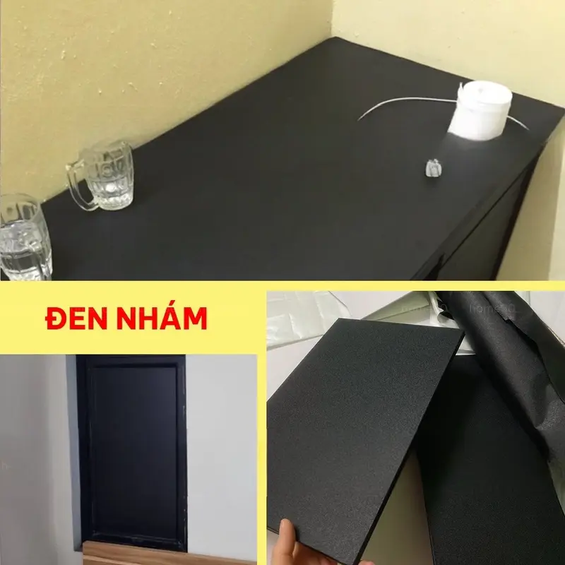 Giấy decal màu nhám sần và bóng dán bàn tủ kính , decal nhám dán kính dán xe điện thoại màu trắng xám ghi đen khổ 60cm có bóng và nhám sáng hàng cao cấp Decor Decor Phòng 6
