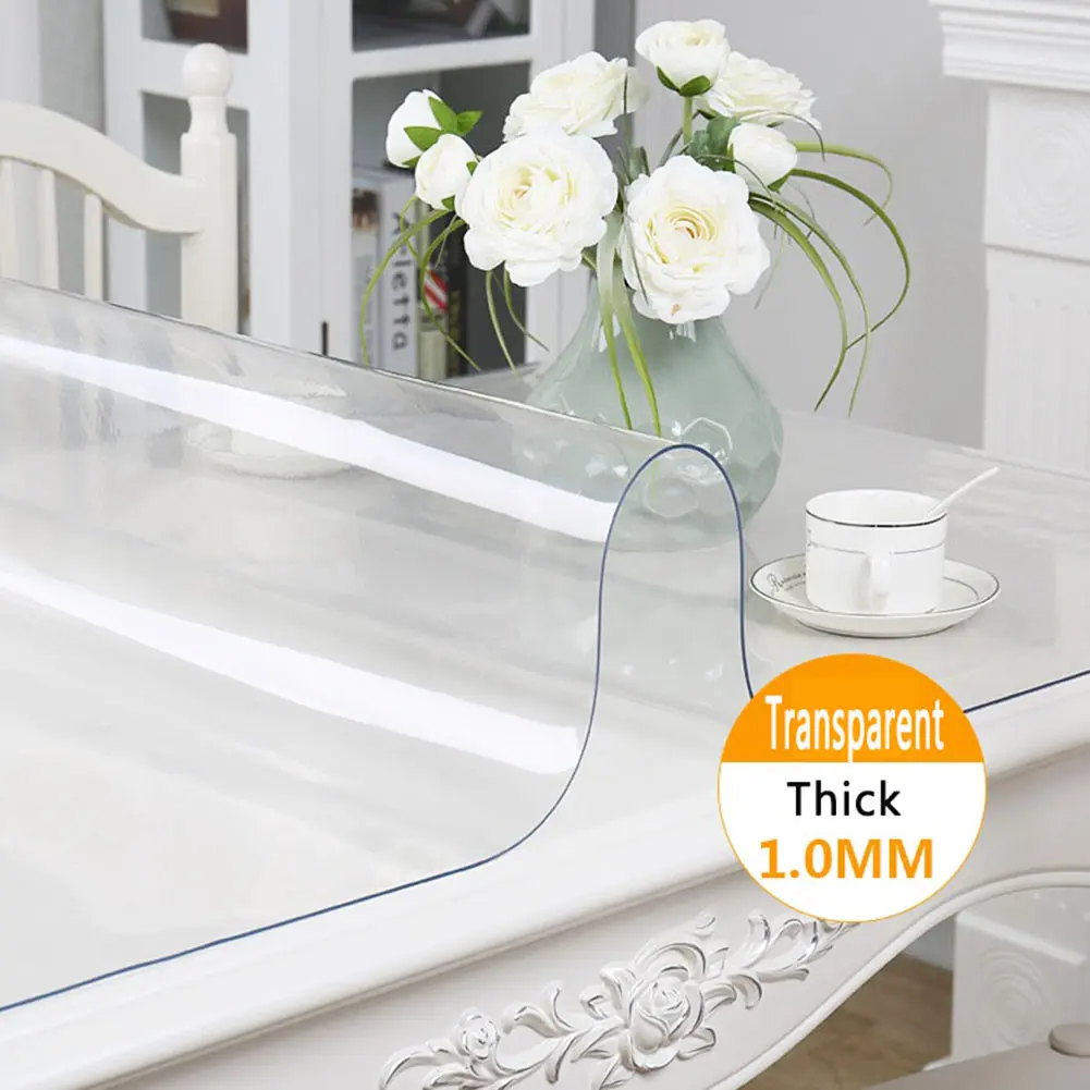 Khăn Trải Bàn Trong Suốt Và Mềm Mại, Không Thấm Nước, Bọc Bàn, Thảm, Miếng Bảo Vệ Bàn, Trang Trí Nhà Cửa