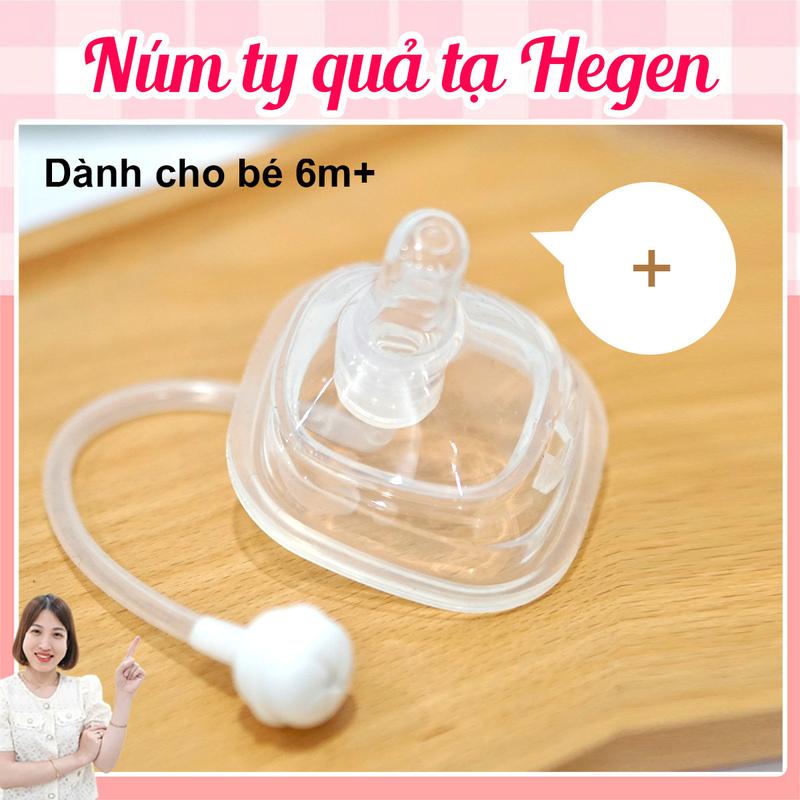 Núm ti quả tạ dành cho bình cổ vuông Hegen , giúp bé ti sữa mọi tư thế nội địa Trung