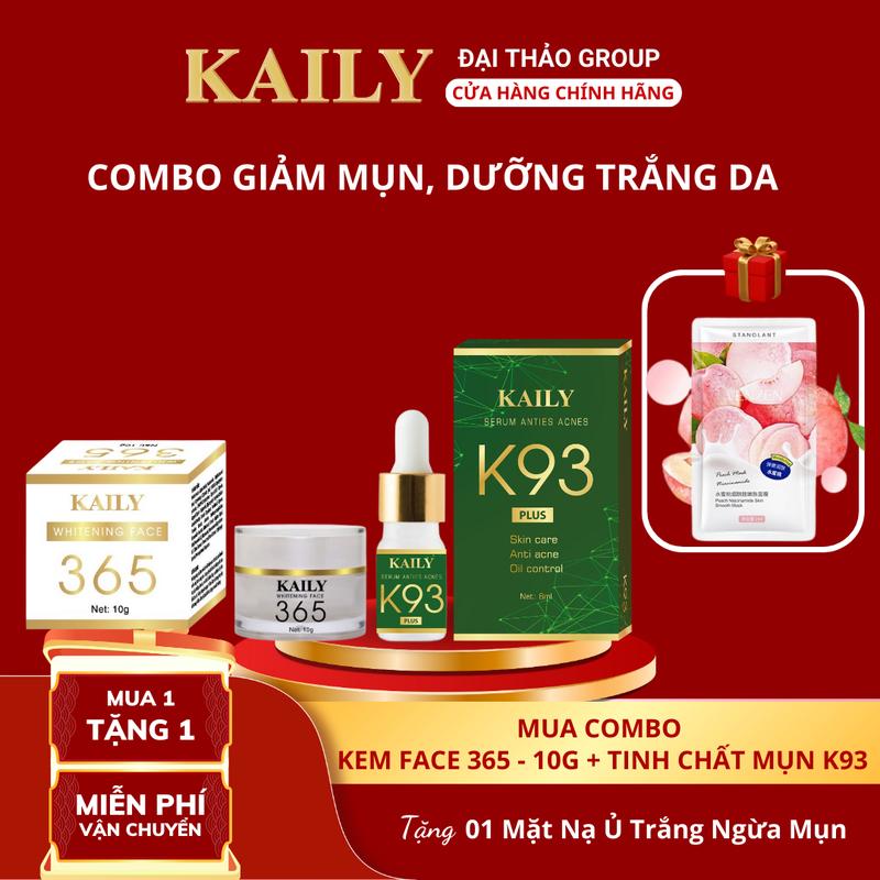 COMBO Tinh Chất Mụn K93 +Kem Face 365 10g - Hỗ Trợ Giảm Mụn Dưỡng Trắng Da  Skincare Làm Đẹp Da Chăm Sóc Da