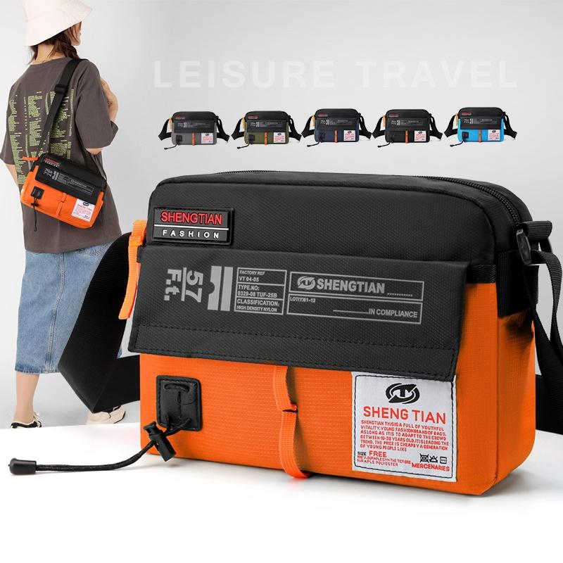 Ba Lô Phía Ngang Cho Nam, Túi Đeo Chéo Đi Chơi Ngoài Trời, Túi Xách Thời Trang, Chất Liệu Nylon, Không Thấm Nước, Túi Vuông, Hàng Mới Về