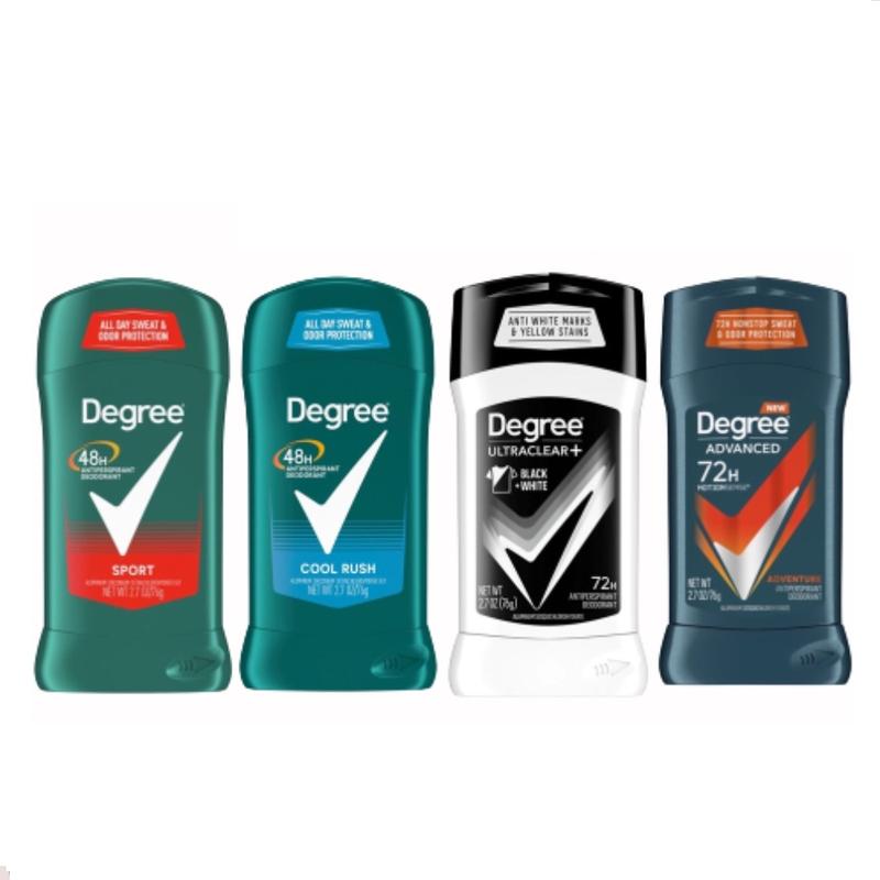 Sáp lăn khử mùi nam Degree Men Motionsense Ultra Clear Black White /  Lăn nách nam Degree ng﻿ăn ố vàng (76g)