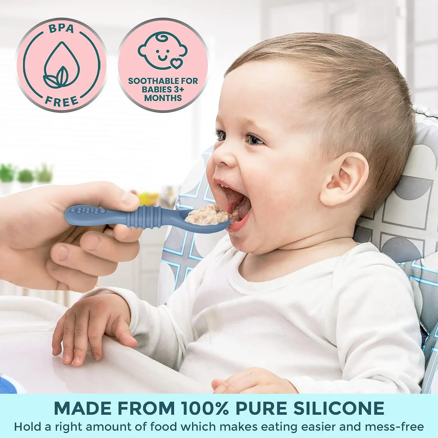 Baby learning to eat cute baby food spoon,baby-friendly full silicone tableware baby silicone tableware,food-grade baby food spoon num  num  baby  spoons