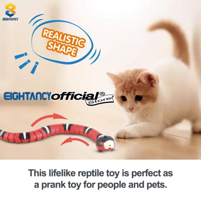 8T TT8004 Mainan Ular Mainan Kucing Bergerak Sensor Tepuk Baterai Cas 2