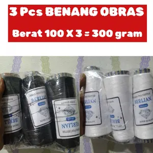 BENANG OBRAS POLYESTER 3 PCS / PER PCS 100GRAM