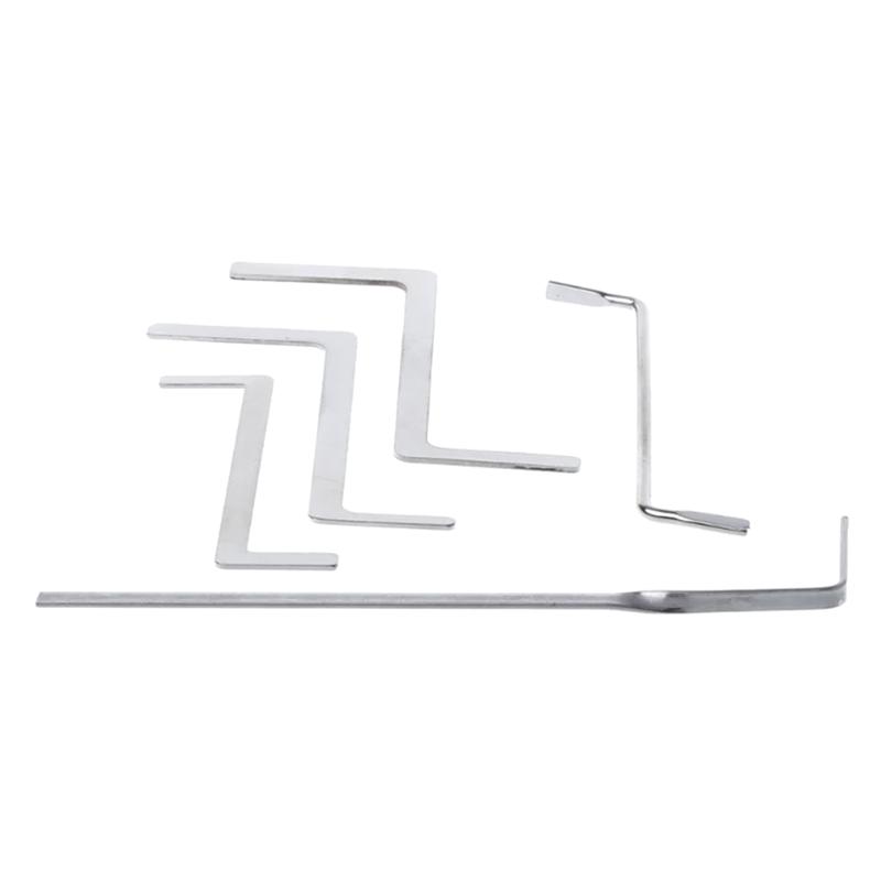 Portable Locksmith Tools Double Row Tension Wrench Tool Removal Hooks 5 Pieces 6