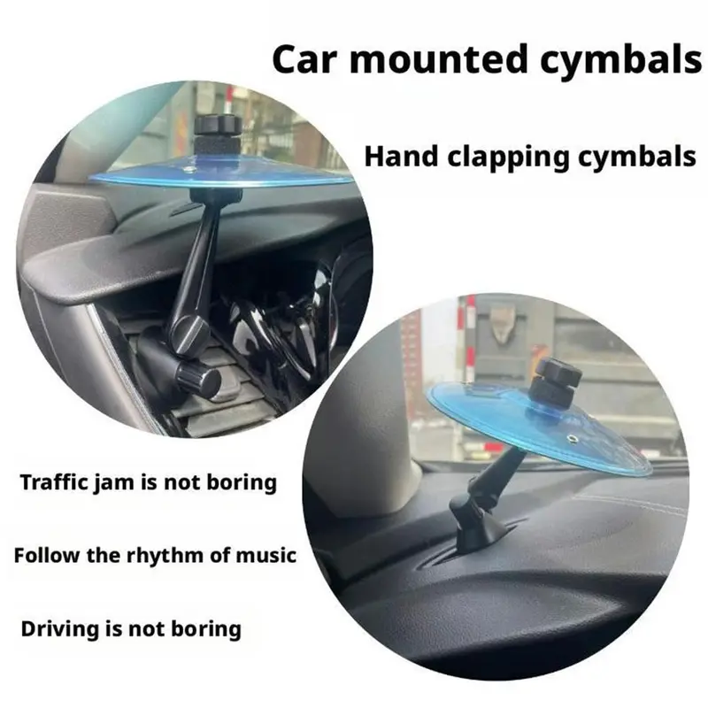 Car Drum Cymbal Air Vent, Fun Music Gadget for Drivers & Drummers, Easy Install On Dashboards & Vents, Crisp Metallic Sound, Gift for Road Trips & Music Lovers, Adjustable 4