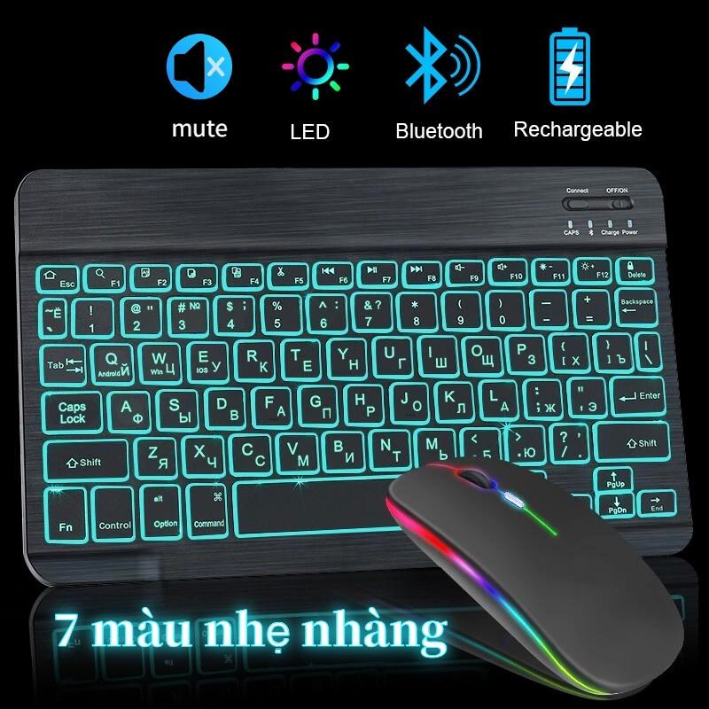 Bàn phím Bluetooth không dây có tích hợp đèn LED cho máy tính bảng iPad Android ( *Phân loại combo không có đèn led) - LAMJAD STORE bàn  phím laser