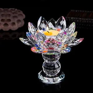 Tempat Lilin Tealight Tempat Lilin Kristal Kaki Lilin Tablet Kaca Tempat Lilin Sembahyang Tempat Lilin Refill Tempat Lilin Kaca