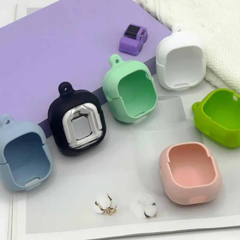 Product Introduction of Casing Silikon Untuk Air31 Dengan Tali Penyandang Penutup Pelindung Earphone Antihilang TPU Lembut Tahan Air 5 Warna 28