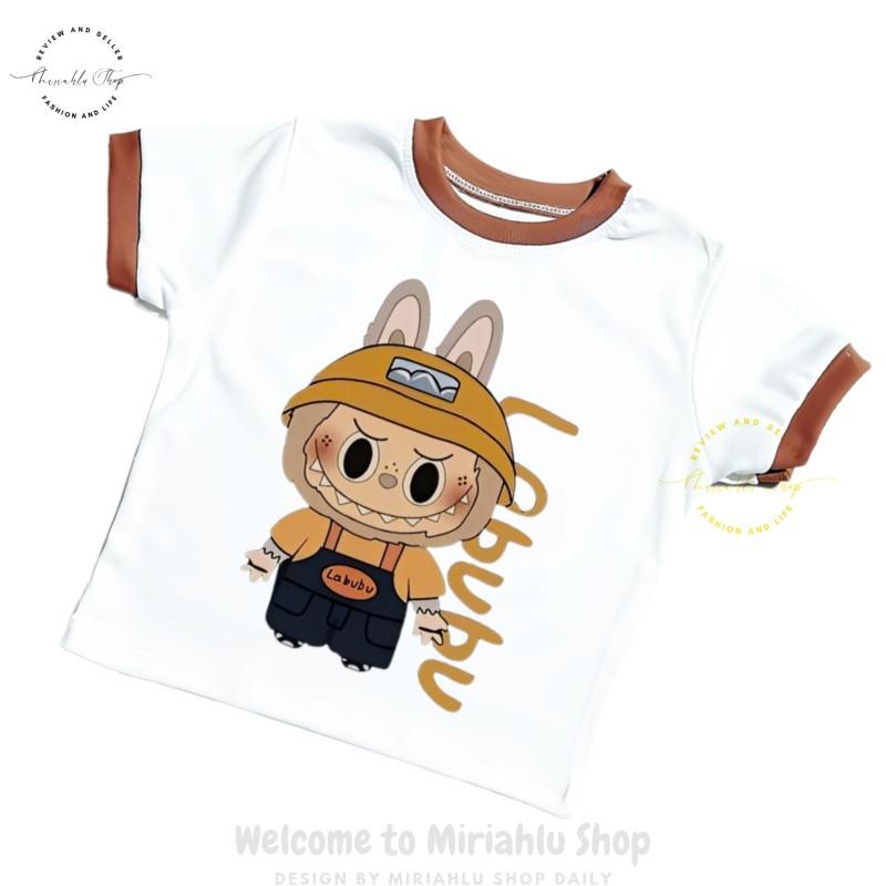 Product Introduction of Áo Thun Nữ Croptop Borip Basic Ôm Body In Hình Labubu Cam Nón, MLS237, Nữ Women Top Voi Dáng Ngắn Cổ Tròn Sọc Sò 25