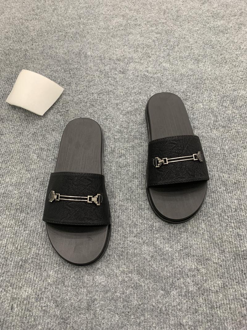 Product Introduction of [Khâu đế] Dép nam nữ quai da đế cao su có hộp size 38-42 (Mã 003) DéP Slipper Đế Bằng dép  nam nữ 3