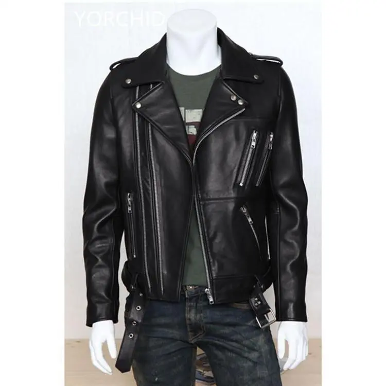 Jaket Gaya Punk, Berkualiti Tinggi, Untuk Lelaki, Fesyen, Diperbuat daripada Kulit, dengan Rekaan Kepala Tengkorak Bikers, Kot Kulit, Jaket Bomber, Jaket Lelaki, Berkualiti Tinggi, Jenama Baru jaket  kulit