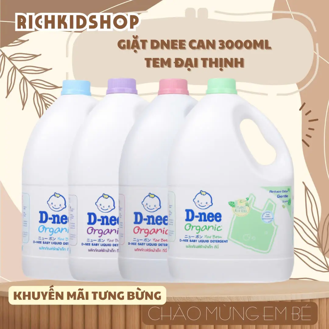 RKSxTHPP - [Combo2canDnee] | Nước giặt Dnee 3000ml nhiều màu - Tem Đại Thịnh