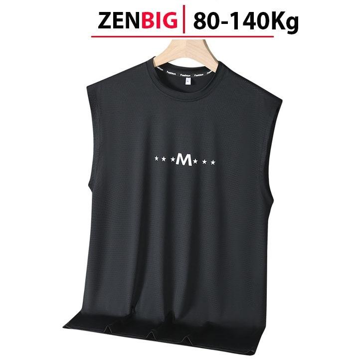  Áo ba lỗ nam big size ZENBIG áo tanktop nam big size vải thun lạnh siêu thoáng mát cho người béo mập từ 80kg đến 140KG Menswear 