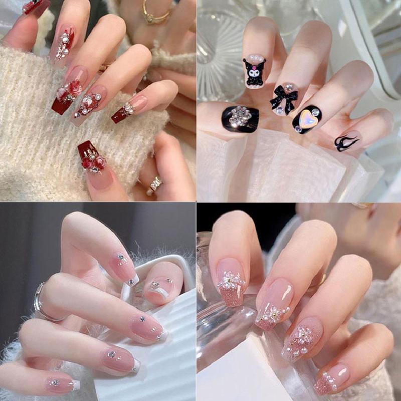 Product Introduction of 【Free Nail Jelly Glue】24pcs/set Fashion Nail Art Fake Nails Finished Nail Patch Wearable Nails 22