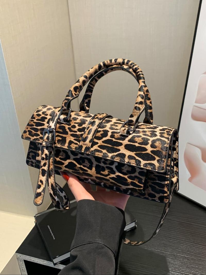 Product Introduction of Fashionable Retro Leopard Print Handbag, Women's Casual and Versatile Shoulder Bag, Crossbody Bag, Fashionable and Versatile Daily Commuter Bag 12