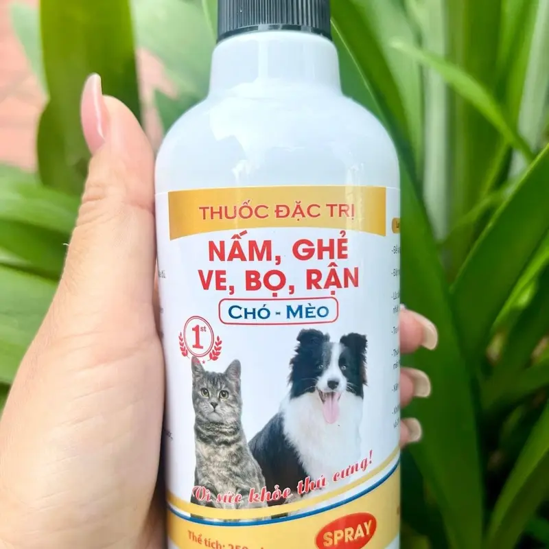 XỊT ĐẶC TRỊ NẤM GHẺ VE RẬN CHÓ MÈO 1