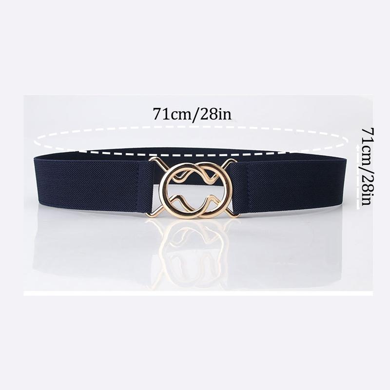 Product Introduction of Women's Elastic Waistband with Adjustable Metal Buckle Wide Belt For Dress Coat Accessories Waistband Corset Waist 0